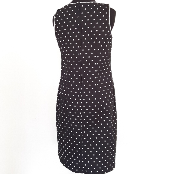 VINTAGE DRESS AGB POLKA DOT BLACK MADE IN USA - Picture 3 of 6